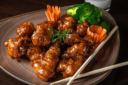 Photo of General's Chicken at Rim Asian Bistro. 