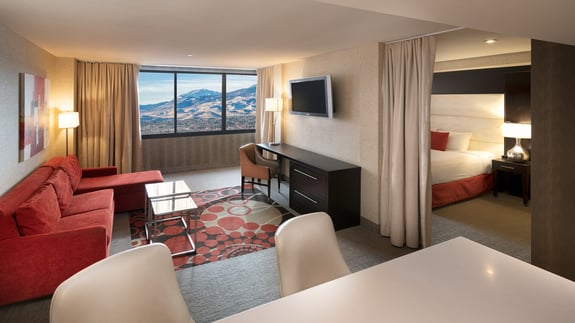 Summit Executive Suite View of Lounge and Bedroom