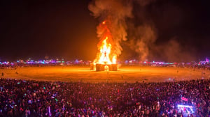 AI-generated image of The Burn at The Playa.