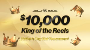 web banner for $10,000 King of the Reels Father’s Day Slot Tournament